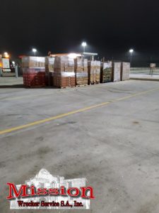 Produce after being unloaded heavy tow