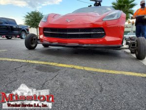 Front View of Heavy Duty Tow of Corvette
